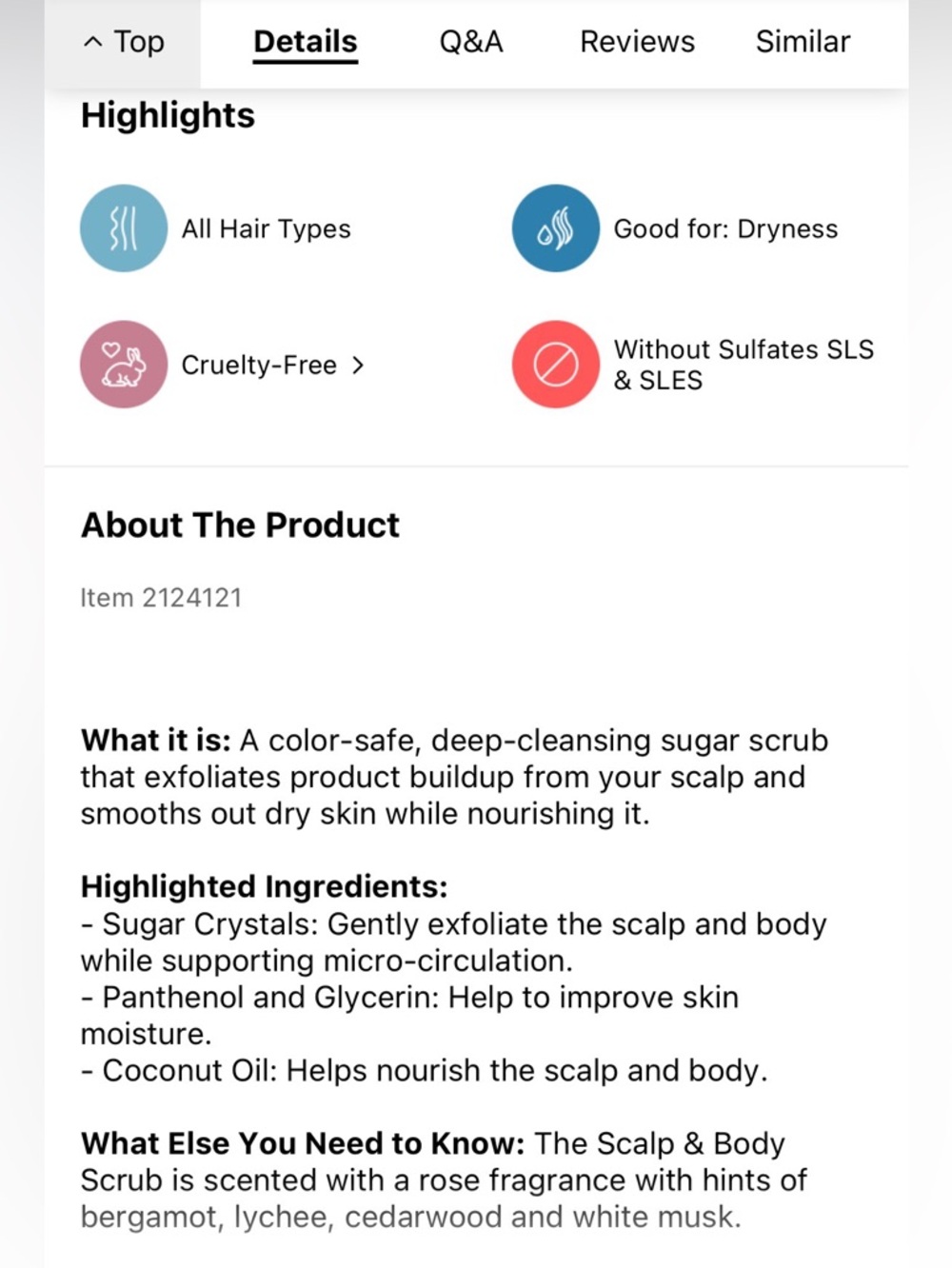 NIB: OUAI Scalp & Body Sugar Scrub Melrose Place 3.4oz Cleanser Exfoliant New! - Picture 5 of 11